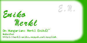 eniko merkl business card